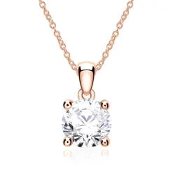 Diamantbesetzter Anhänger aus 14-karätigem Roségold BDP0035Di070-14KRSL