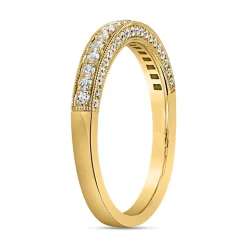 Diamantbesetzter Ring aus Gelbgold für Damen BDR0053-GSL