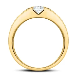 Diamantbesetzter Ring aus 18-karätigem Gold VR0516-18KGSL