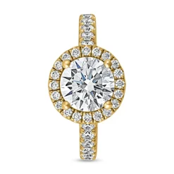 Diamantbesetzter Verlobungsring aus Gelbgold BDR0024-GSL