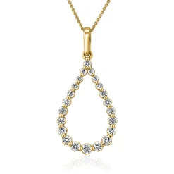 Diamantkette aus Gelbgold für Damen BDP0052-GSLK