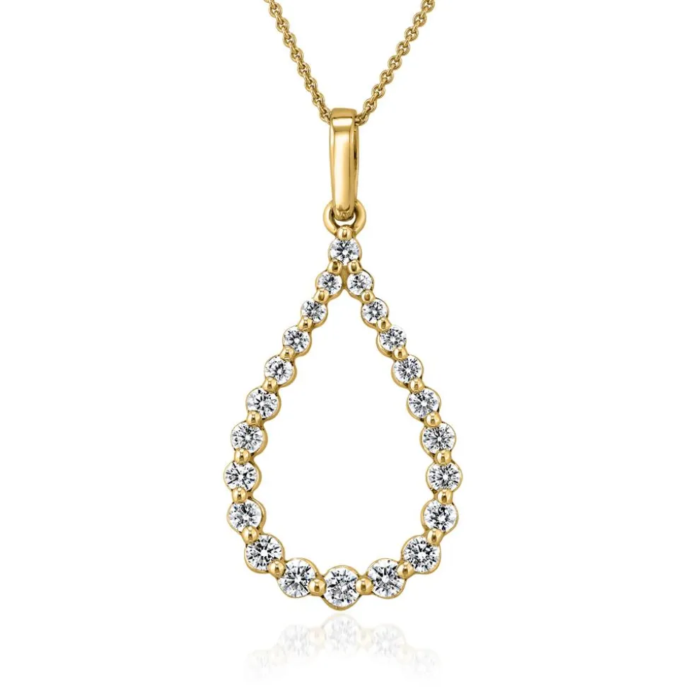 Diamantkette aus Gelbgold für Damen BDP0052-GSLK