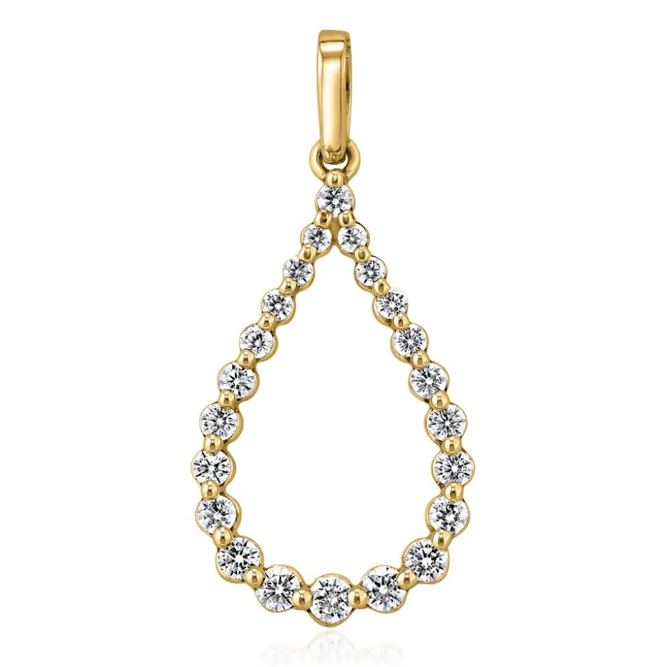 Diamantkette aus Gelbgold für Damen BDP0052-GSLK