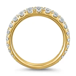 Diamantring aus Gelbgold für Damen, gravierbar BDR0091-GSL
