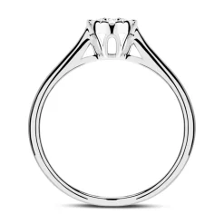 Diamantring aus 14-karätigem Weißgold VR0335