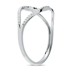Diamantring aus 14-karätigem Weißgold DR0431