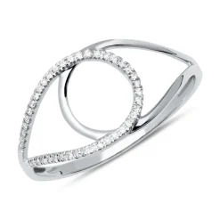 Diamantring aus 14-karätigem Weißgold DR0431