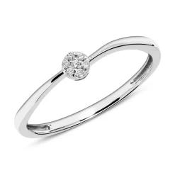 Diamantring aus 14-karätigem Weißgold VR0321
