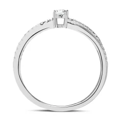Diamantring aus 14-karätigem Weißgold VR0318