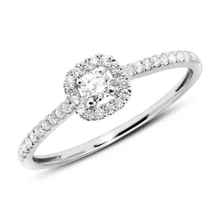 Diamantring aus 14-karätigem Weißgold VR0344