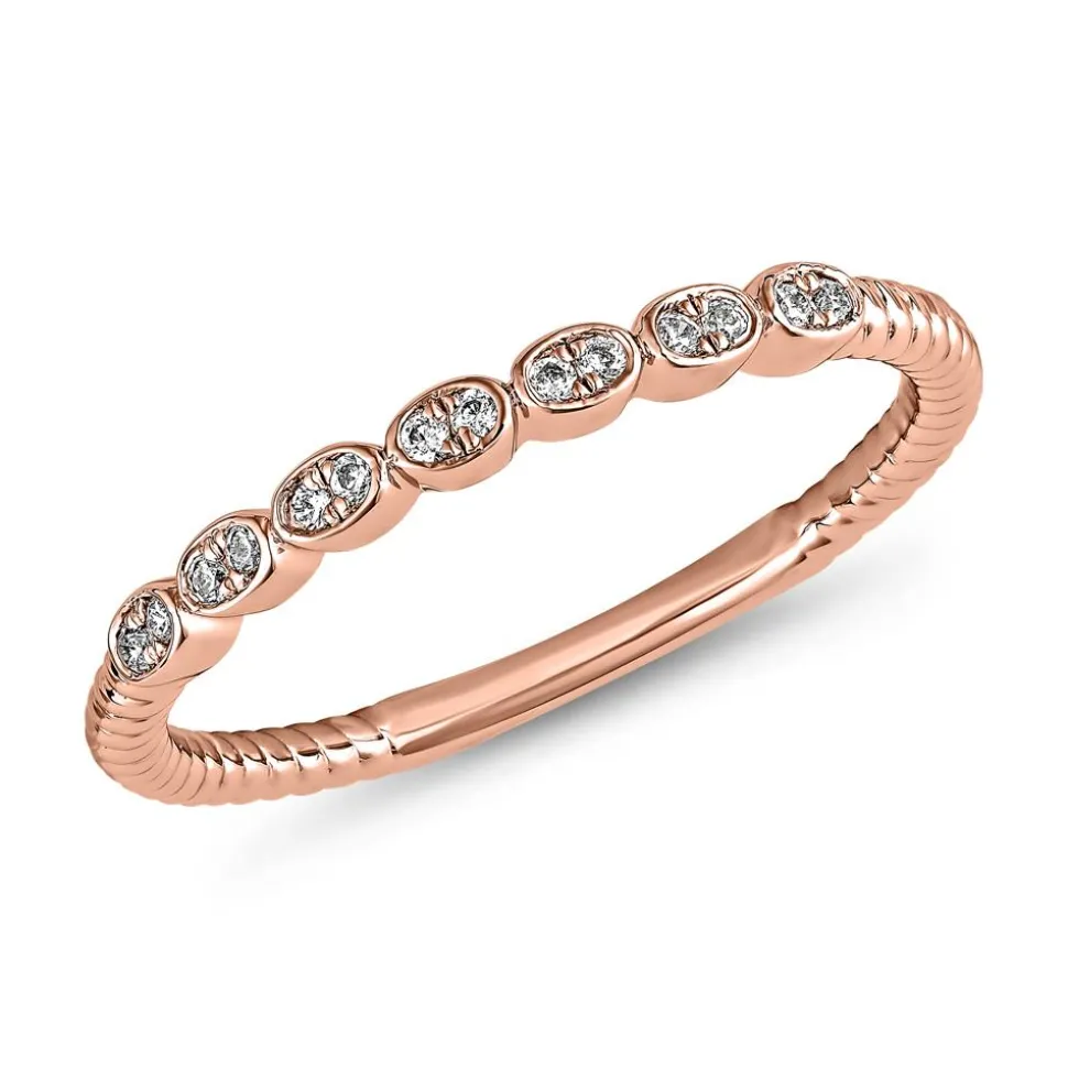 Diamantring aus Roségold für Damen BDR0105-RSL