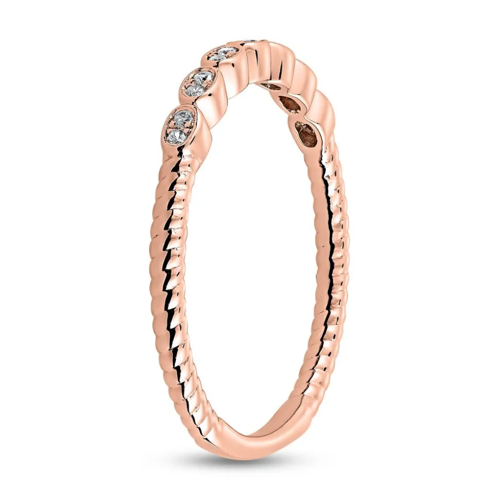 Diamantring aus Roségold für Damen BDR0105-RSL