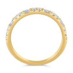 Diamantring für Damen aus Gelbgold, gravierbar BDR0065-GSL