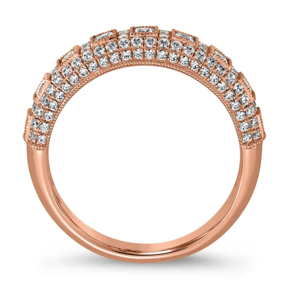 Diamantring für Damen aus Roségold, lab-grown BDR0054LG-RSL
