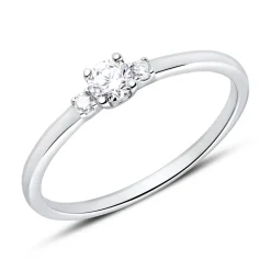 Diamantring für Damen aus 585er Weißgold VR0442