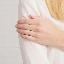 Diamantring für Damen aus 585er Weißgold VR0442