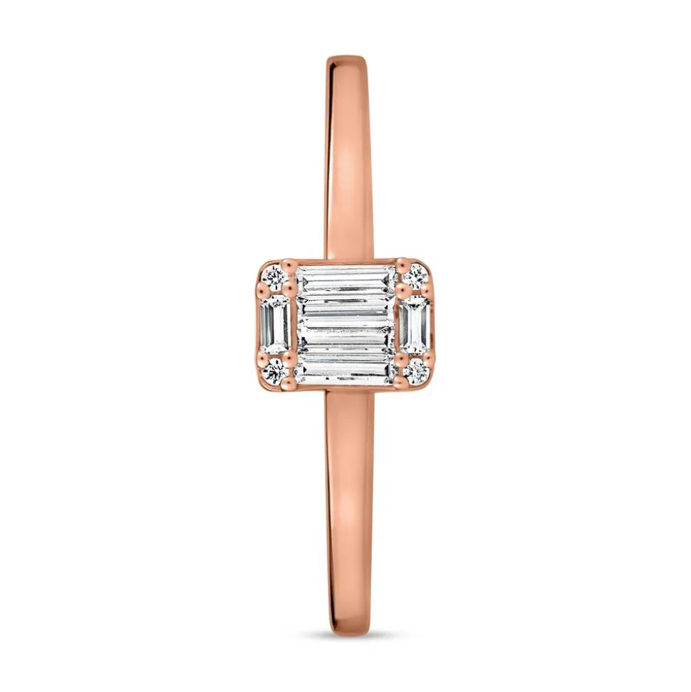 Diamantring für Damen aus Roségold BDR0043-RSL