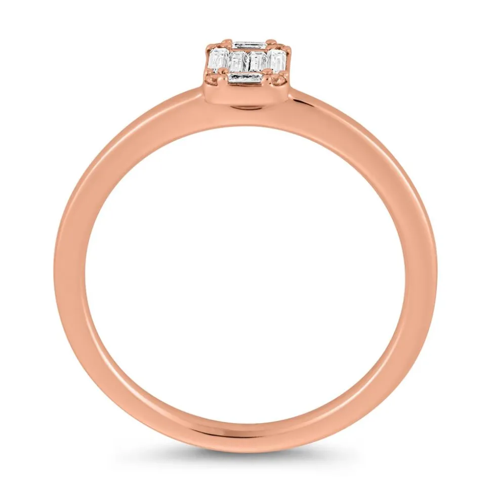 Diamantring für Damen aus Roségold BDR0043-RSL