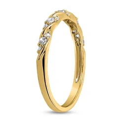 Diamantring für Damen aus Gelbgold, gravierbar BDR0119-GSL