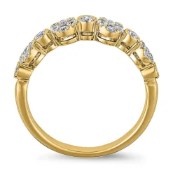 Diamantring für Damen aus Gelbgold, gravierbar BDR0084-GSL