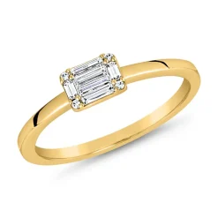 Diamantring für Damen aus Gelbgold BDR0042-GSL