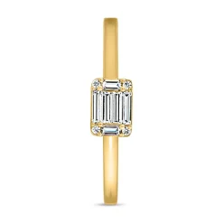 Diamantring für Damen aus Gelbgold BDR0042-GSL