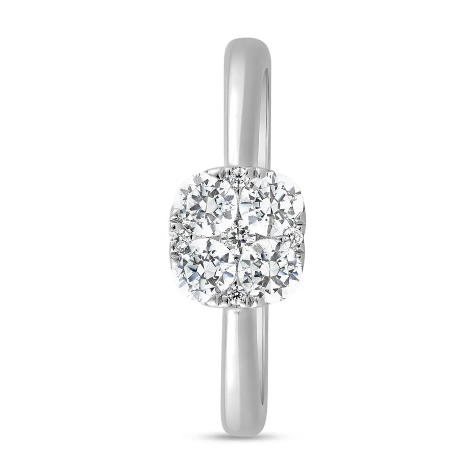 Diamantring für Damen aus Weißgold oder Platin BDR0059-WSL