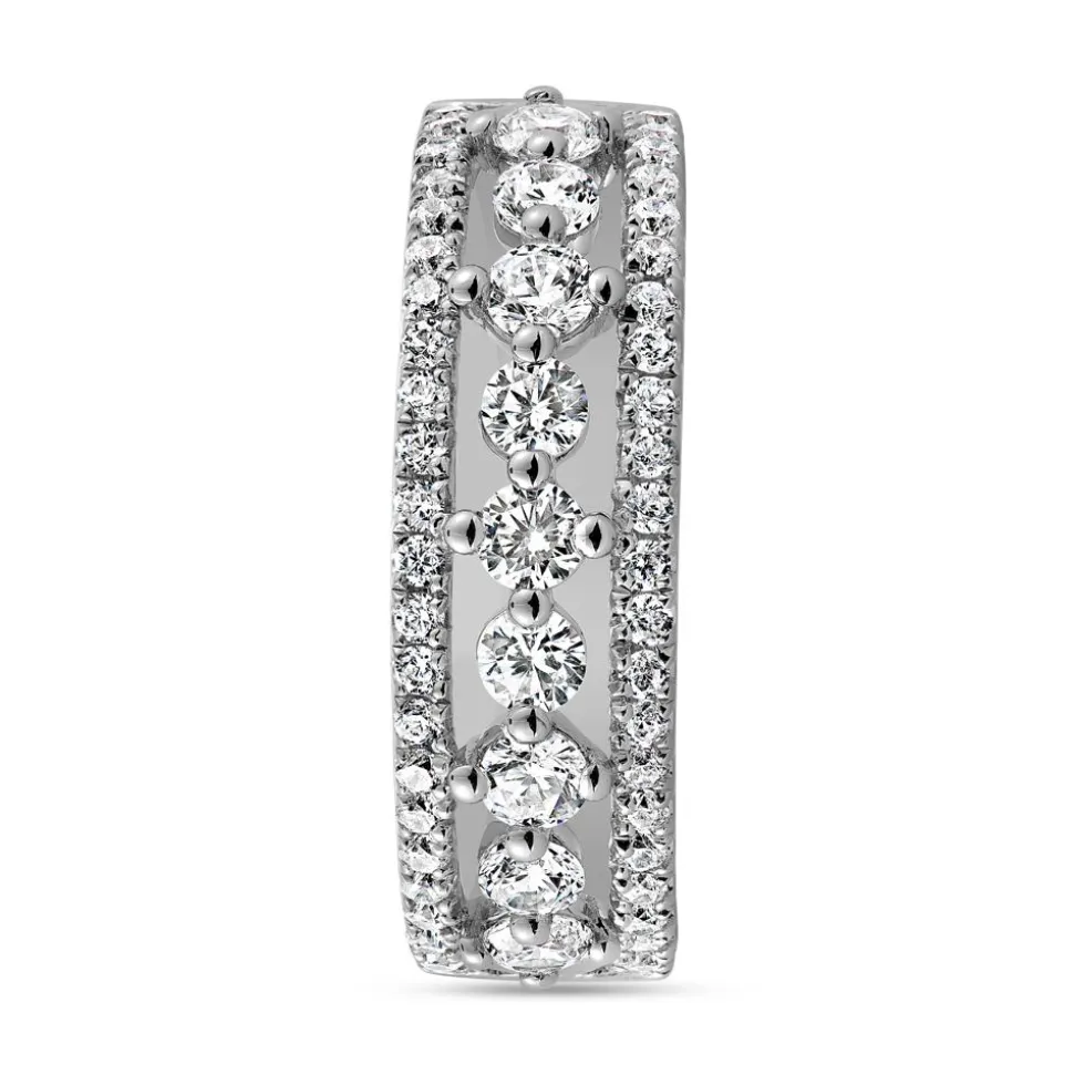 Diamantring für Damen aus Weißgold oder Platin BDR0067-WSL