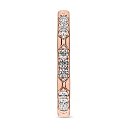 Diamantring für Damen aus Roségold, gravierbar BDR0121-RSL