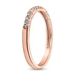 Diamantring für Damen aus Roségold, gravierbar BDR0121-RSL