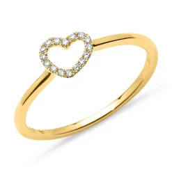 Diamantring Herz 0,07 ct 750er Gelbgold DR0076