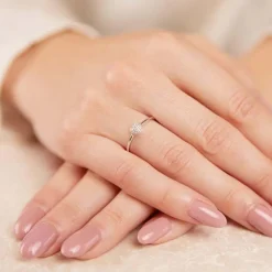 Diamantring Herzmotiv 0,10 ct 750er Weißgold DR0079