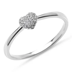 Diamantring Herzmotiv 0,10 ct 750er Weißgold DR0079