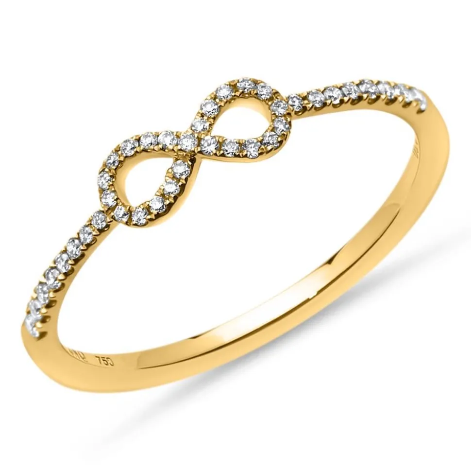 Diamantring Infinity 0,14 ct 750er Gelbgold DR0078SL