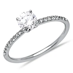 Diamantring mit 0,78 ct gesamt 750 Weißgold DR0054SL