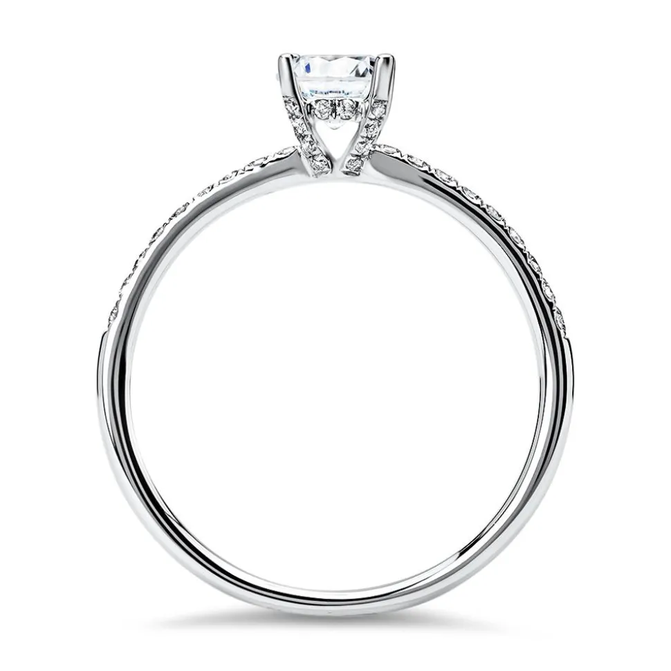 Diamantring mit 0,78 ct gesamt 750 Weißgold DR0054SL