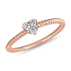 Diamantring mit Herz aus Roségold BDR0097-RSL