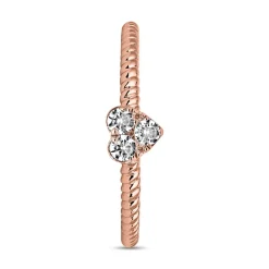 Diamantring mit Herz aus Roségold BDR0097-RSL