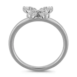 Diamantring Schmetterling aus Weißgold oder Platin BDR0100-WSL