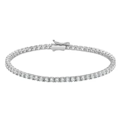 Diamant-Tennisarmband aus Weißgold oder Platin BDB0033-WSL