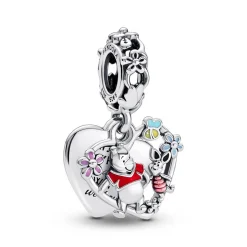 Disney Winnie Puuh & Ferkel Herz Charm-Anhänger 792214C01