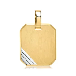 Eckiger Anhänger 333er Gold Bicolor GP0206SL