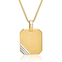 Eckiger Anhänger 333er Gold Bicolor GP0206SL