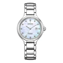 Eco-Drive Damenuhr aus Super Titanium mit Perlmutt EW2680-84D