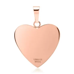Edelstahl Herzanhänger rosé 26 Zirkoniasteinen P5152SL