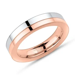 Edelstahl-Ring 4,5 mm breit roségold silber R9240SL
