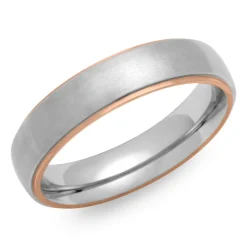 Edelstahlring matt vergoldet 5,5mm breit R9180SL