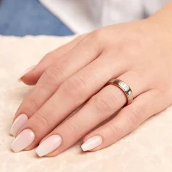 Edelstahlring matt vergoldet 5,5mm breit R9180SL