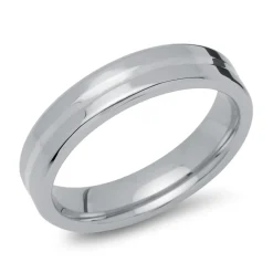 Edelstahlring 5mm breit mit Silbereinlage R9202SL