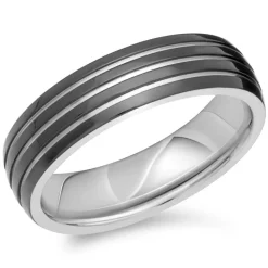 Edelstahlring poliert 6mm Glanzrille R9199SL